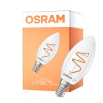 Osram Vintage 1906 LED Classic Slim E14 Candela Filamento Chiara 3.1W 300lm - 927 Bianco Molto Caldo | Miglior Resa Cromatica - Dimmerabile - Sostitutiva 25W