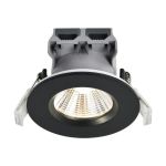 Confezione Multipack 3x Nordlux Downlight Fremont Metallo Nero 4.5W 345lm 36D - 827 Bianco Molto Caldo | 85mm - IP65 - Dimmerabile
