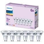 Confezione Multipack 6x Philips Faretti LED GU10 PAR16 4W 255lm 36D - 827 Bianco Molto Caldo