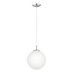 Eglo Luce Pendente Rondo Acciaio Nichel Satinato | Adatto per E27