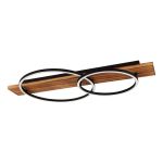 Eglo Luce da soffitto Boyal Legna Nero, Arrugginito 12W 1700lm - 830 Luce Calda - 