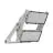 Ledvance Proiettore LED Max Radial 45 Aluminium Grigio 900W 153700lm 45D - 830 Luce Calda -  | IP66 - Simmetrico