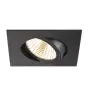 SLV New Tria 68 Faretti Aluminium Nero Piazza 11W 700lm 38D - 918-930 Dim To Warm | Ritaglio 68mm - Miglior Resa Cromatica