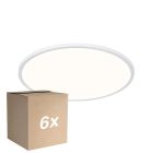 Confezione Multipack 6x Nordlux LED Luce da soffitto Oja 42 Bianca 24W 2200lm - 830-840 CCT | IP54 - Dimmerabile