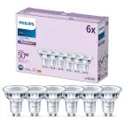 Confezione Multipack 6x Philips Faretti LED GU10 PAR16 5W 390lm 36D - 840 Bianco Freddo