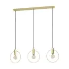 Eglo Luce Pendente Manizales Acciaio Oro | IP20 - Adatto per 3x E27 